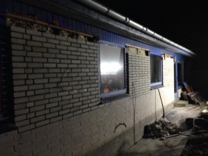 Skalmur på 70er hus som er udarbejdet af mortensmultiservice